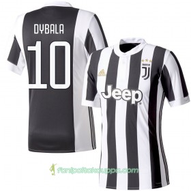 Jalkapallo Peliasut Juventus Dybala 10 Koti Pelipaita 2017/18 Lyhythihainen