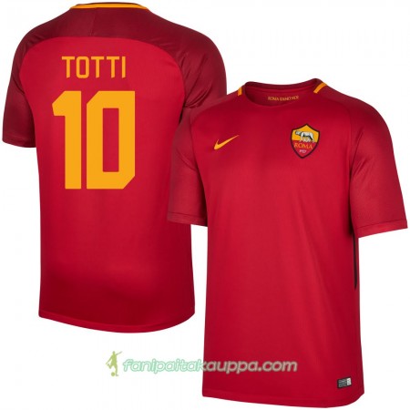 Jalkapallo Peliasut AS Roma Totti 10 Koti Pelipaita 2017/18 Lyhythihainen