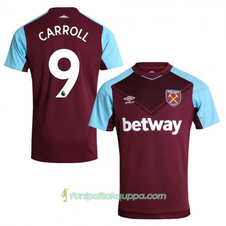 Jalkapallo Peliasut West Ham United Carroll 9 Koti Pelipaita 2017/18 Lyhythihainen