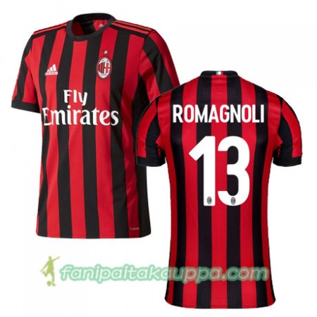 Jalkapallo Peliasut AC Milan AS RomaGNOLI 13 Koti Pelipaita 2017/18 Lyhythihainen