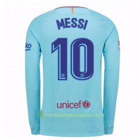Jalkapallo Peliasut FC Barcelona Lionel Messi 10 Vieras Pelipaita 2017/18 Pitkähihainen