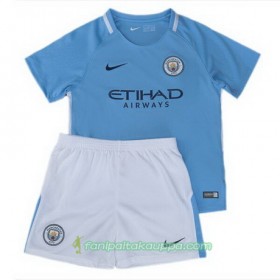 Jalkapallo Peliasut Manchester City Lasten Koti Pelipaita 2017/18 Lyhythihainen