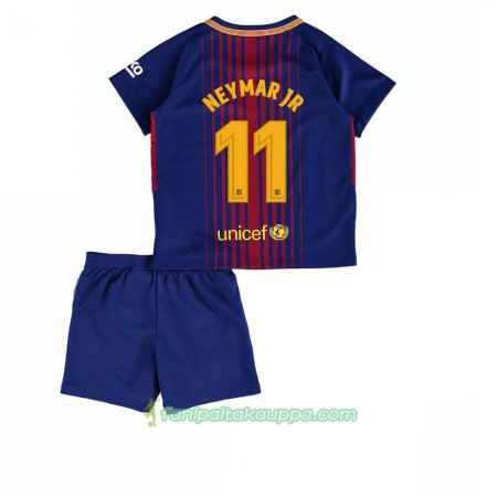 Jalkapallo Peliasut FC Barcelona Neymar Jr 11 Lasten Koti Pelipaita 2017/18 Lyhythihainen