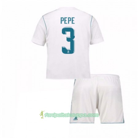 Jalkapallo Peliasut Real Madrid Pepe 3 Lasten Koti Pelipaita 2017/18 Lyhythihainen