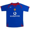 Jalkapallo Peliasut Manchester United 2005-06 Retro Vieras Pelipaita Lyhythihainen