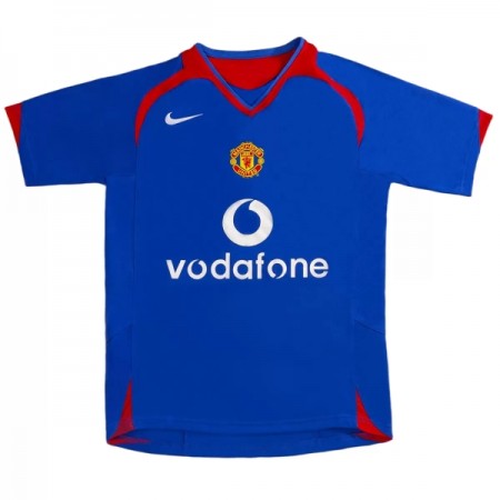 Jalkapallo Peliasut Manchester United 2005-06 Retro Vieras Pelipaita Lyhythihainen
