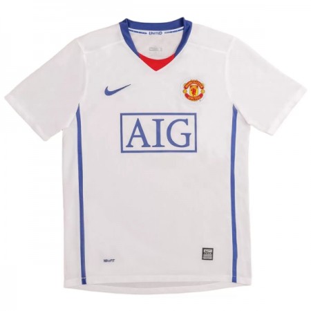 Jalkapallo Peliasut Manchester United 2008-09 Retro Vieras Pelipaita Lyhythihainen