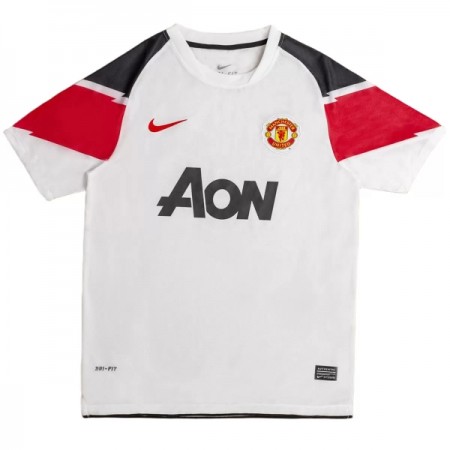 Jalkapallo Peliasut Manchester United 2010-11 Retro Vieras Pelipaita Lyhythihainen