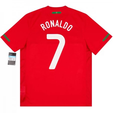 Jalkapallo Peliasut Portugali Ronaldo 7 2010 Retro Koti Pelipaita Lyhythihainen