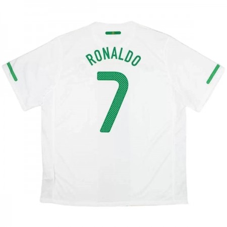 Jalkapallo Peliasut Portugali Ronaldo 7 2010 Retro Vieras Pelipaita Lyhythihainen