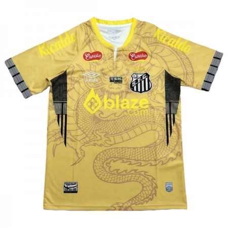 Jalkapallo Peliasut Santos FC Dragon 2025-26 Keltainen Lyhythihainen