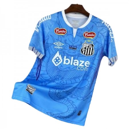 Jalkapallo Peliasut Santos FC Dragon 2025-26 Sininen Lyhythihainen