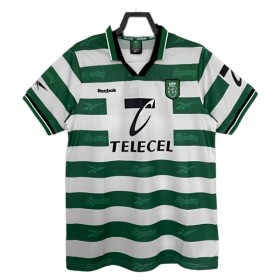 Jalkapallo Peliasut Sporting CP 1999-2000 Koti Pelipaita Lyhythihainen
