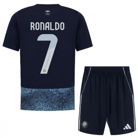 Jalkapallo Peliasut Al Nassr Ronaldo 7 Lasten Vieras Pelipaita 2025-26 Lyhythihainen