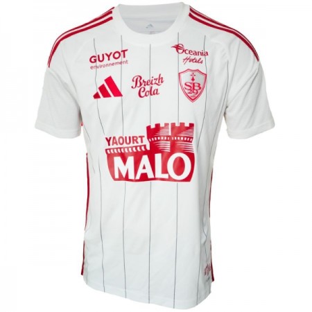 Jalkapallo Peliasut Stade Brestois Vieras Pelipaita 2025-26 Lyhythihainen Jalkapallo Peliasut Stade Brestois Vieras Pelipaita 2025-26 Lyhythihainen