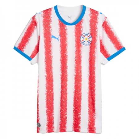 Jalkapallo Peliasut Paraguay Koti Pelipaita MM-kisat 2026 Lyhythihainen Jalkapallo Peliasut Paraguay Koti Pelipaita MM-kisat 2026 Lyhythihainen