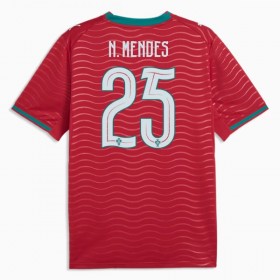 Jalkapallo Peliasut Portugali Nuno Mendes 25 Koti Pelipaita MM-kisat 2026 Lyhythihainen