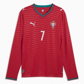 Jalkapallo Peliasut Portugali Ronaldo 7 Koti Pelipaita MM-kisat 2026 Pitkähihainen