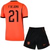 Jalkapallo Peliasut Alankomaat Frenkie de Jong 21 Lasten Koti Pelipaita MM-kisat 2026 Lyhythihainen Jalkapallo Peliasut Alankomaat Frenkie de Jong 21 Lasten Koti Pelipaita MM-kisat 2026 Lyhythihainen