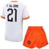 Jalkapallo Peliasut Alankomaat Frenkie de Jong 21 Lasten Vieras Pelipaita MM-kisat 2026 Lyhythihainen