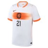 Jalkapallo Peliasut Alankomaat Frenkie de Jong 21 Vieras Pelipaita MM-kisat 2026 Lyhythihainen