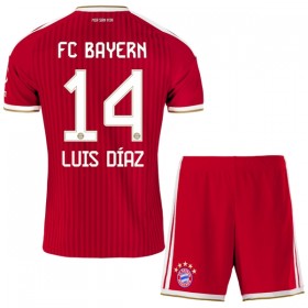 Jalkapallo Peliasut FC Bayern München Luis Diaz 14 Lasten Koti Pelipaita 2026-27 Lyhythihainen