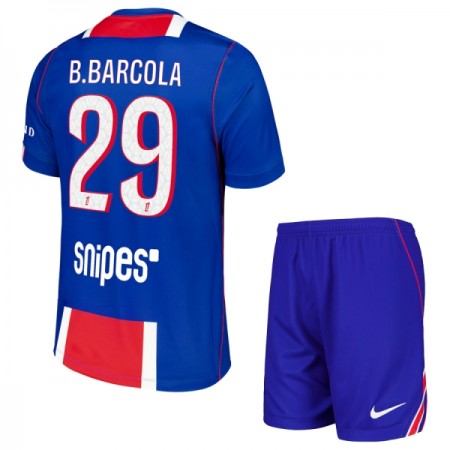 Jalkapallo Peliasut Paris Saint-Germain Bradley Barcola 29 Lasten Koti Pelipaita 2026-27 Lyhythihainen