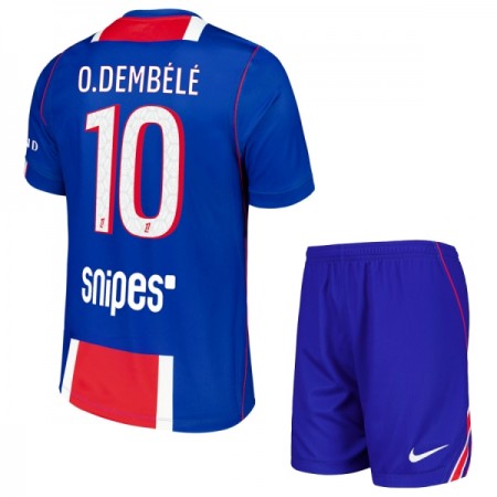 Jalkapallo Peliasut Paris Saint-Germain O. Dembele 10 Lasten Koti Pelipaita 2026-27 Lyhythihainen