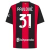 Jalkapallo Peliasut AC Milan Pavlovic 31 Koti Pelipaita 2026-27 Lyhythihainen Jalkapallo Peliasut AC Milan Pavlovic 31 Koti Pelipaita 2026-27 Lyhythihainen