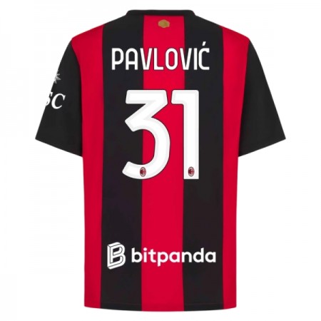 Jalkapallo Peliasut AC Milan Pavlovic 31 Koti Pelipaita 2026-27 Lyhythihainen Jalkapallo Peliasut AC Milan Pavlovic 31 Koti Pelipaita 2026-27 Lyhythihainen
