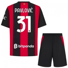 Jalkapallo Peliasut AC Milan Pavlovic 31 Lasten Koti Pelipaita 2026-27 Lyhythihainen
