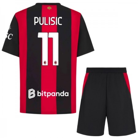 Jalkapallo Peliasut AC Milan Pulisic 11 Lasten Koti Pelipaita 2026-27 Lyhythihainen Jalkapallo Peliasut AC Milan Pulisic 11 Lasten Koti Pelipaita 2026-27 Lyhythihainen