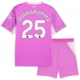 Jalkapallo Peliasut Manchester City Donnarumma 25 Maalivahti Lasten Vieras Pelipaita 2026-27 Pinkki Lyhythihainen