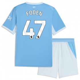Jalkapallo Peliasut Manchester City Foden 47 Lasten Koti Pelipaita 2026-27 Lyhythihainen
