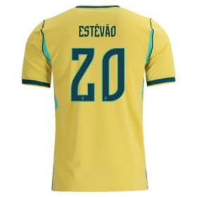 Jalkapallo Peliasut Brasilia Estevao 20 Koti Pelipaita MM-kisat 2026 Lyhythihainen