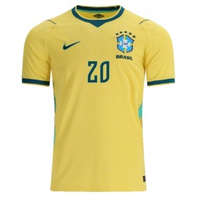 Jalkapallo Peliasut Brasilia Estevao 20 Koti Pelipaita MM-kisat 2026 Lyhythihainen