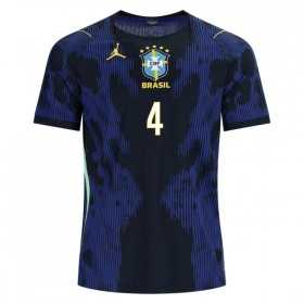 Jalkapallo Peliasut Brasilia Marquinhos 4 Vieras Pelipaita MM-kisat 2026 Lyhythihainen
