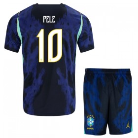 Jalkapallo Peliasut Brasilia Pele 10 Lasten Vieras Pelipaita MM-kisat 2026 Lyhythihainen