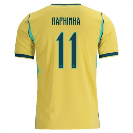 Jalkapallo Peliasut Brasilia Raphinha 11 Koti Pelipaita MM-kisat 2026 Lyhythihainen