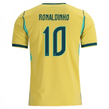Jalkapallo Peliasut Brasilia Ronaldinho 10 Koti Pelipaita MM-kisat 2026 Lyhythihainen