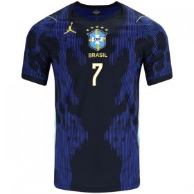 Jalkapallo Peliasut Brasilia Vini JR. 7 Lasten Vieras Pelipaita MM-kisat 2026 Lyhythihainen