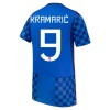 Jalkapallo Peliasut Kroatia Kramaric 9 Vieras Pelipaita MM-kisat 2026 Lyhythihainen