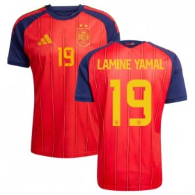 Jalkapallo Peliasut Espanja 2 Stars Lamine Yamal 19 Koti Pelipaita MM-kisat 2026 Lyhythihainen