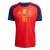 Jalkapallo Peliasut Espanja 2 Stars Rodrigo 16 Koti Pelipaita MM-kisat 2026 Lyhythihainen