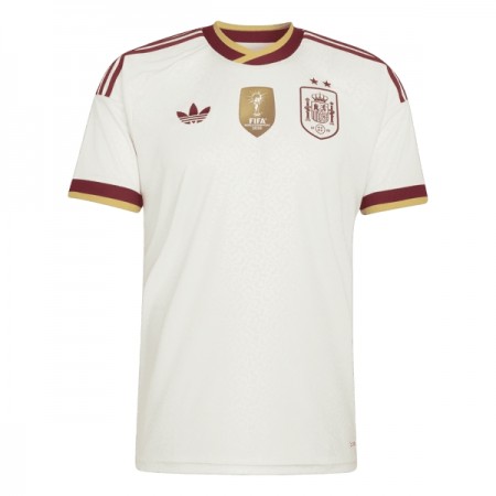 Jalkapallo Peliasut Espanja 2 Stars Vieras Pelipaita MM-kisat 2026 Lyhythihainen Jalkapallo Peliasut Espanja 2 Stars Vieras Pelipaita MM-kisat 2026 Lyhythihainen