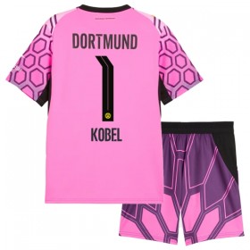 Jalkapallo Peliasut Borussia Dortmund Kobel 1 Maalivahti Lasten Vieras Pelipaita 2026-27 Pinkki Lyhythihainen