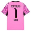 Jalkapallo Peliasut Borussia Dortmund Kobel 1 Maalivahti Vieras Pelipaita 2026-27 Pinkki Lyhythihainen