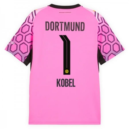 Jalkapallo Peliasut Borussia Dortmund Kobel 1 Maalivahti Vieras Pelipaita 2026-27 Pinkki Lyhythihainen