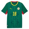 Jalkapallo Peliasut Senegal Sarr 18 Vieras Pelipaita MM-kisat 2026 Lyhythihainen