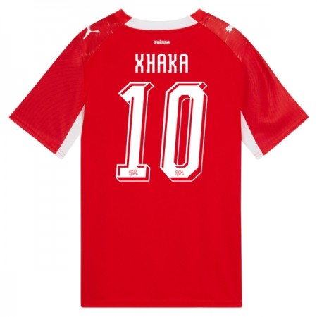 Jalkapallo Peliasut Sveitsi Granit Xhaka 10 Koti Pelipaita MM-kisat 2026 Lyhythihainen